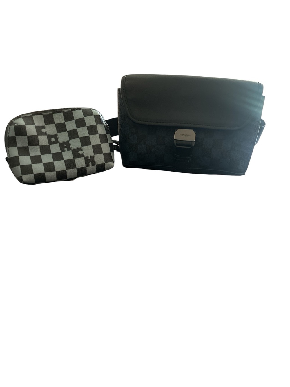 Coach  Checkerboard Crossbody Bag with Small  Pouch